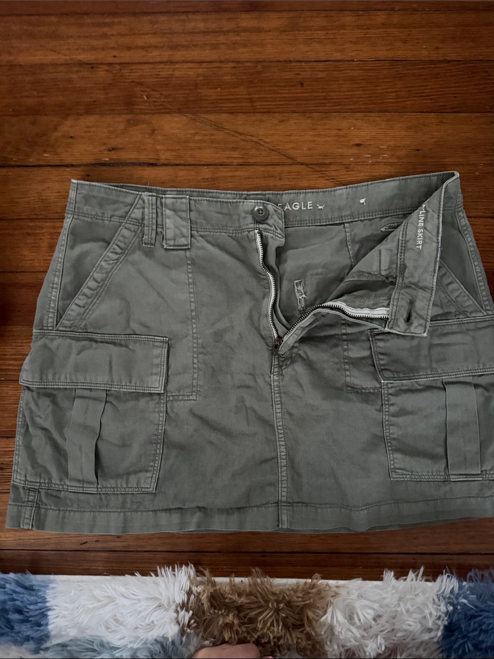 AE Olive Green Cargo Mini Skirt